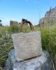 IL GENNARGENTU Borsa Sarda Bamboo Ecru