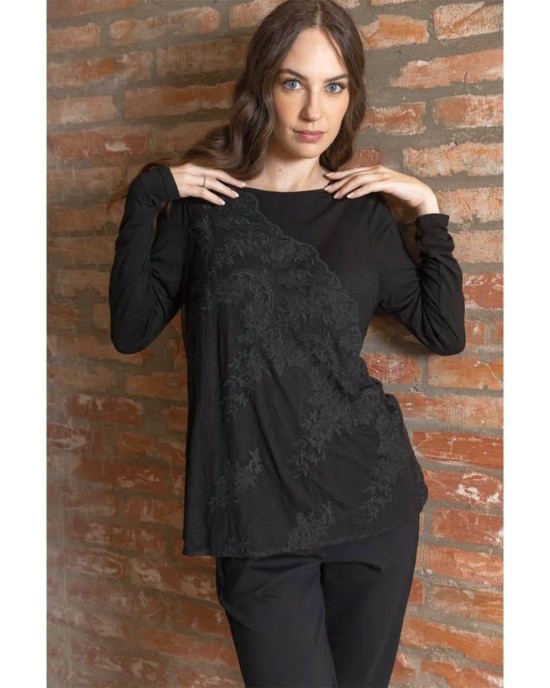 CHEZ MOI Blusa Jasmin Nero