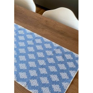 IL GENNARGENTU Runner Sardo Pistoccu Jacquard Azzurro 45x100