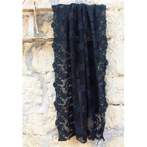 CHEZ MOI Foulard Versailles Nero 97x200