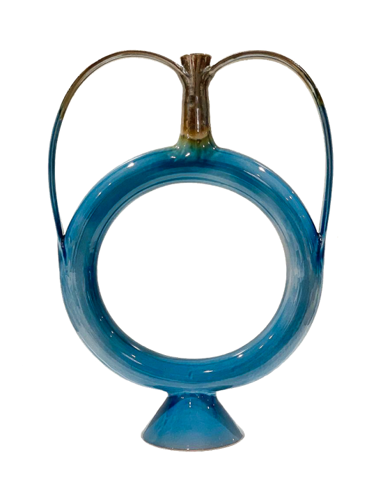 LUCE BUIO Vaso Anulare Blu H 40 cm